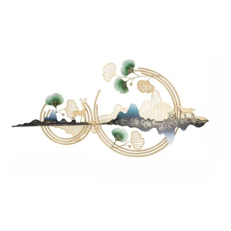 Circular Frame Mountain Wall Art