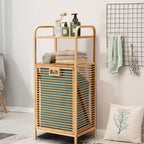 Freestanding Bathroom Storage and Hamper Unit
