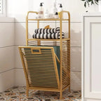 Freestanding Bathroom Storage and Hamper Unit