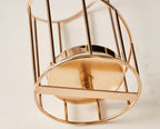 Glass Candle Holder Set with Metal Frame
