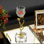Glass Flower Top Candle Holder
