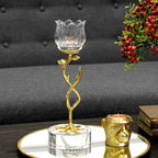 Glass Flower Top Candle Holder