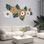 Layered Floral Cutout Wall Art