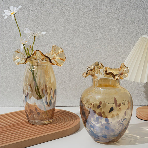 Speckled Glass Vase Set
