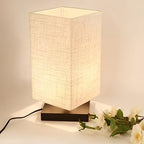 Square Base Table Lamp with Rectangular Shade
